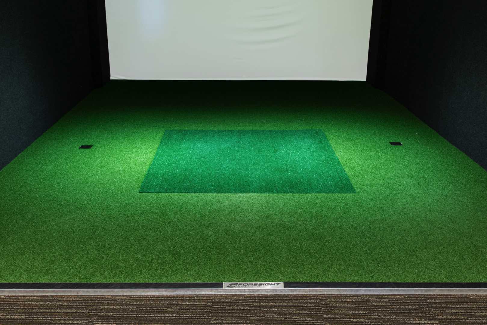 Golf simulator flooring and artificial turf